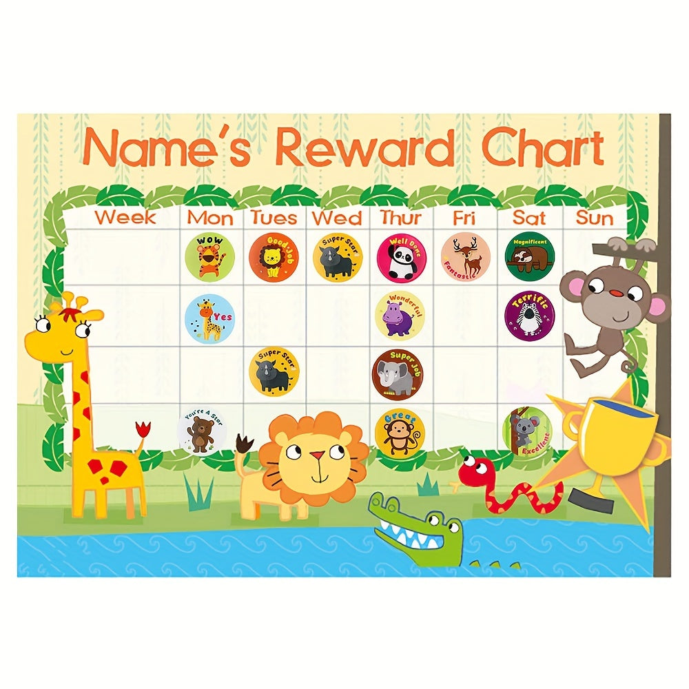 500pcs Animal Reward Adhesive Label Sticker