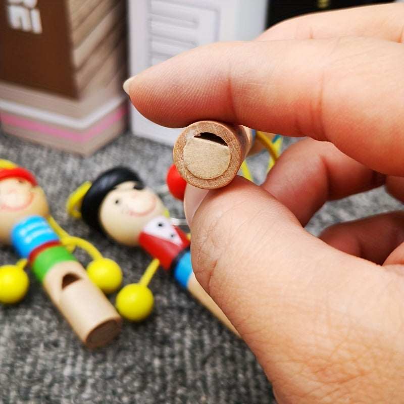 Pirate Whistle Key Chain Lockable Wooden