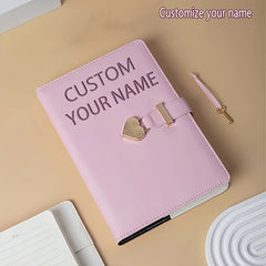 A5 Minimalist Pink Notebook - Customized Personalized Design