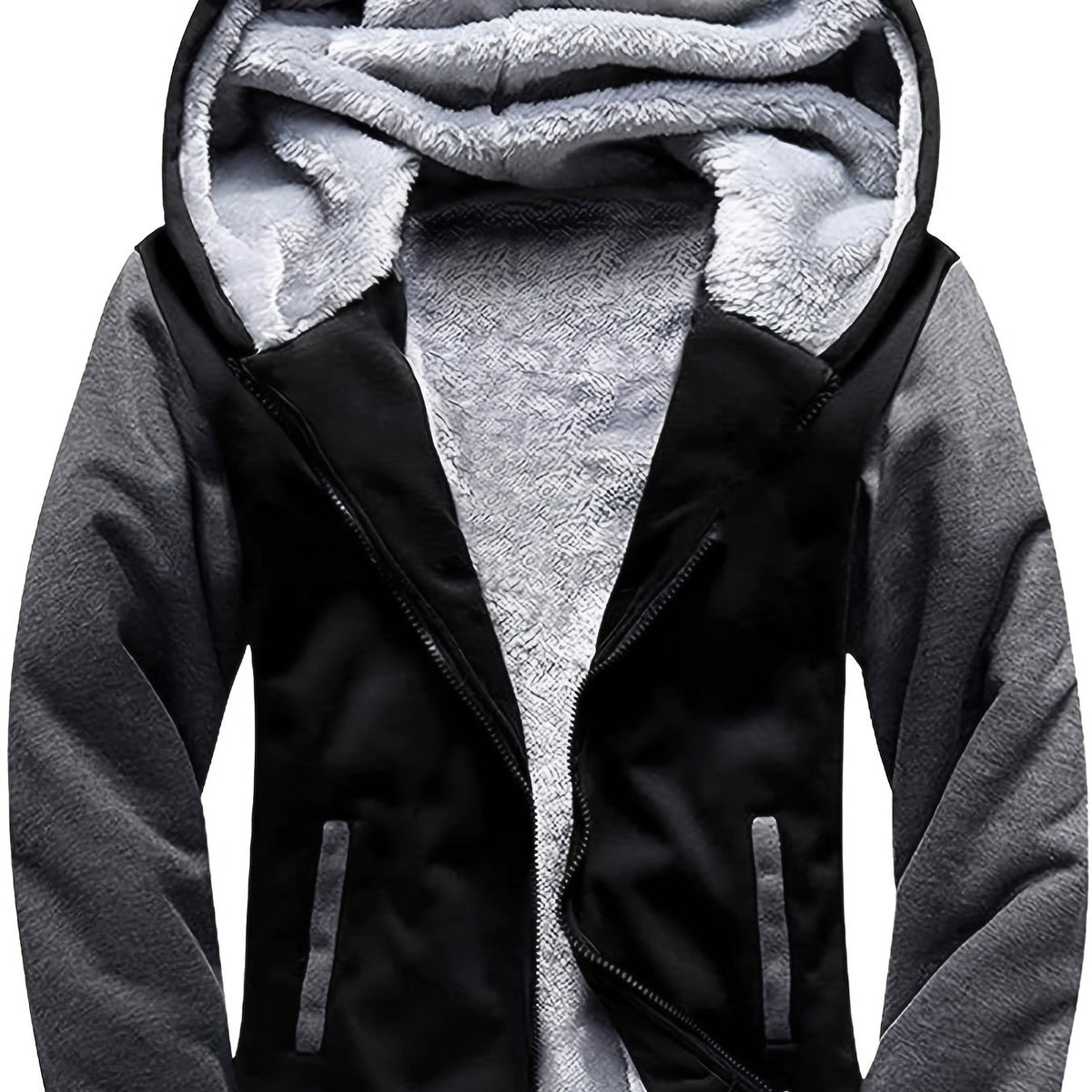 Boys Sherpa Lined Hoodie Fleece Sweatshirt Full Zip Hooded Jacket