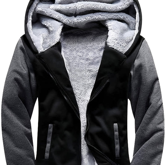 Boys Sherpa Lined Hoodie Fleece Sweatshirt Full Zip Hooded Jacket
