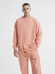 Men's Crew Neck Pullover Sweatshirt Casual Cotton Top Plus Size