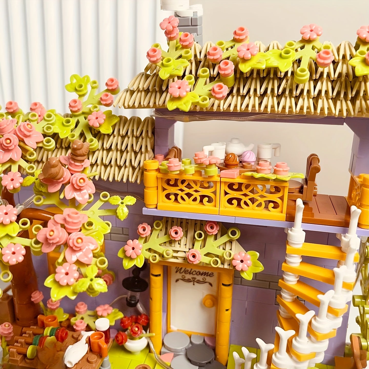 Flower Shop Street Scene Building Blocks Set