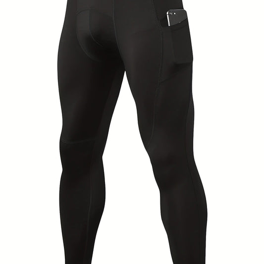 Men's Comfy Leggings With Pocket Active Quick Dry Stretch Sports Pants