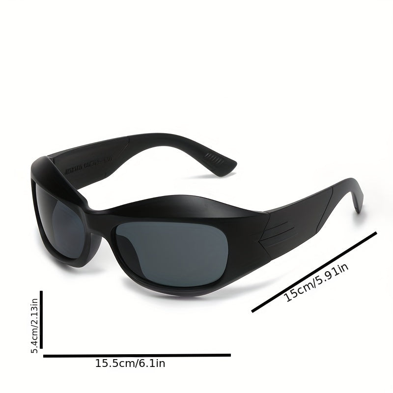 Y2K Wrap Around Sunglasses Futuristic Candy Outdoor UV400