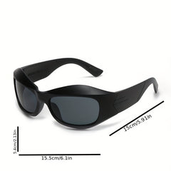 Y2K Wrap Around Sunglasses Futuristic Candy Outdoor UV400
