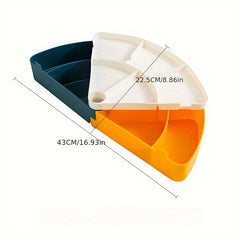 Fruit Tray Rotating Snack Box Double Deck Dried Fruit Organizer