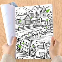 Peaceful Farm Coloring Book - Perfect Valentine's Gift - Ideal for Adults