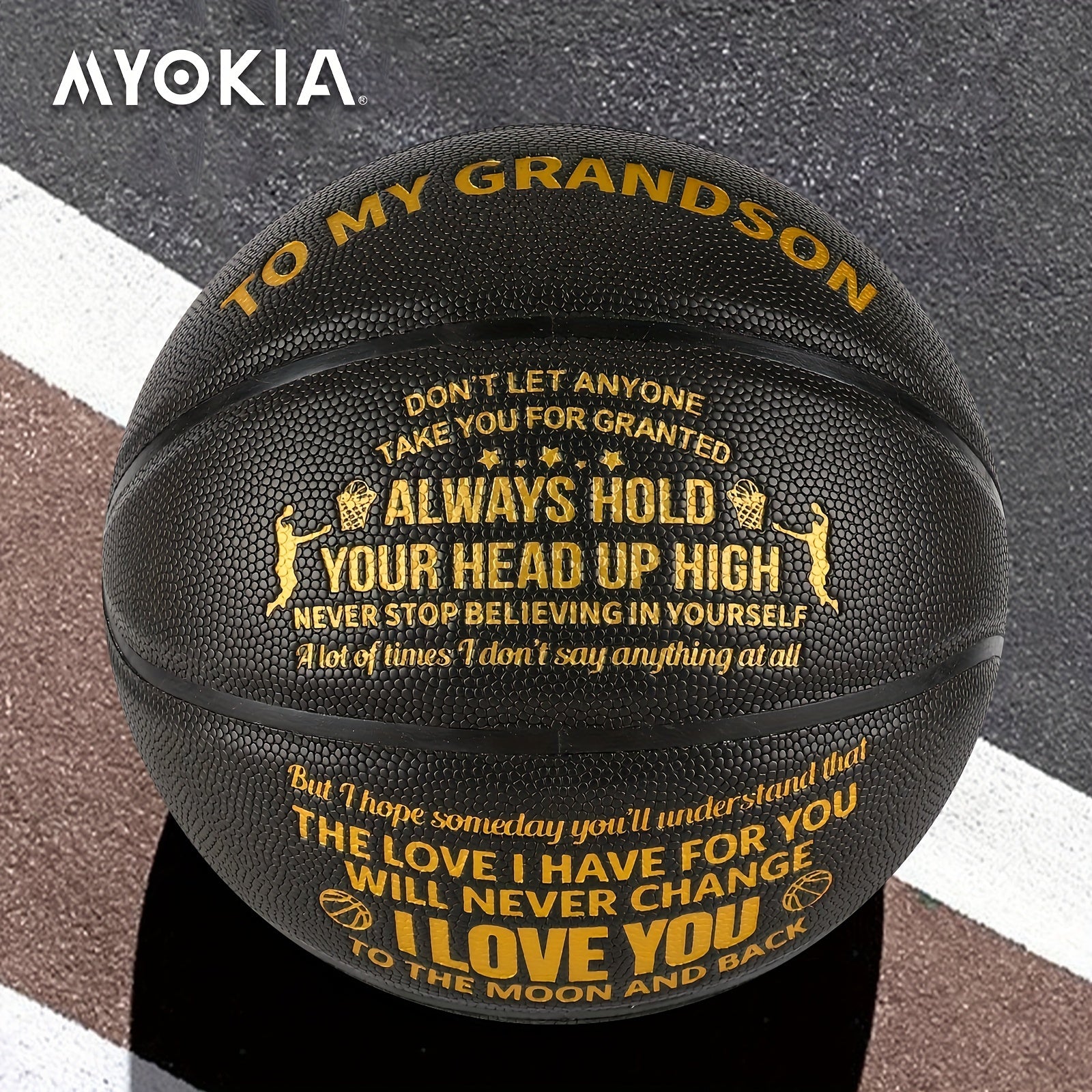 Custom Basketball Gift for Grandson Size 7 74 93 cm