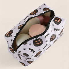 Halloween Pumpkin Bat Spider Pattern Makeup Bag