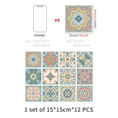 12pcs Crystal Wall Stickers Self Adhesive Tile Waterproof Decor