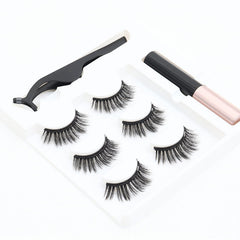 3 Pairs Magnetic Eyelashes 3D Mink Makeup Lashes Set Natural False Lashes