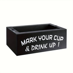 Wooden Cup Dispenser Holder Leak-Proof Kitchen Bathroom Organizer