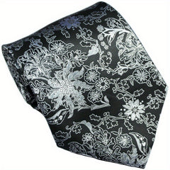 Men's Golden Floral Necktie Classic Print
