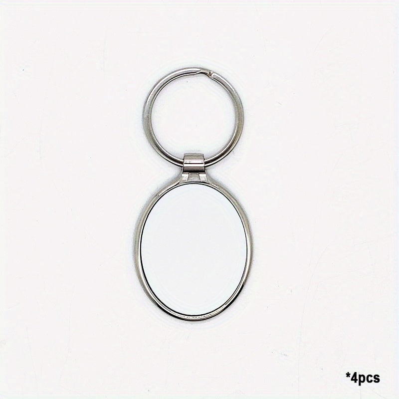 Sublimation Blank Oval Metal Keychain 10pcs