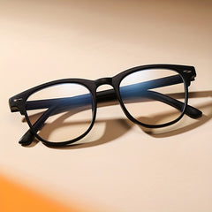Classic Round Frame Flat Glasses Plastic PC