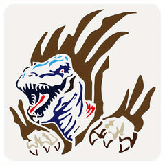 PET Dinosaur Stencil for Scrapbook 30x30cm Craft Supplies