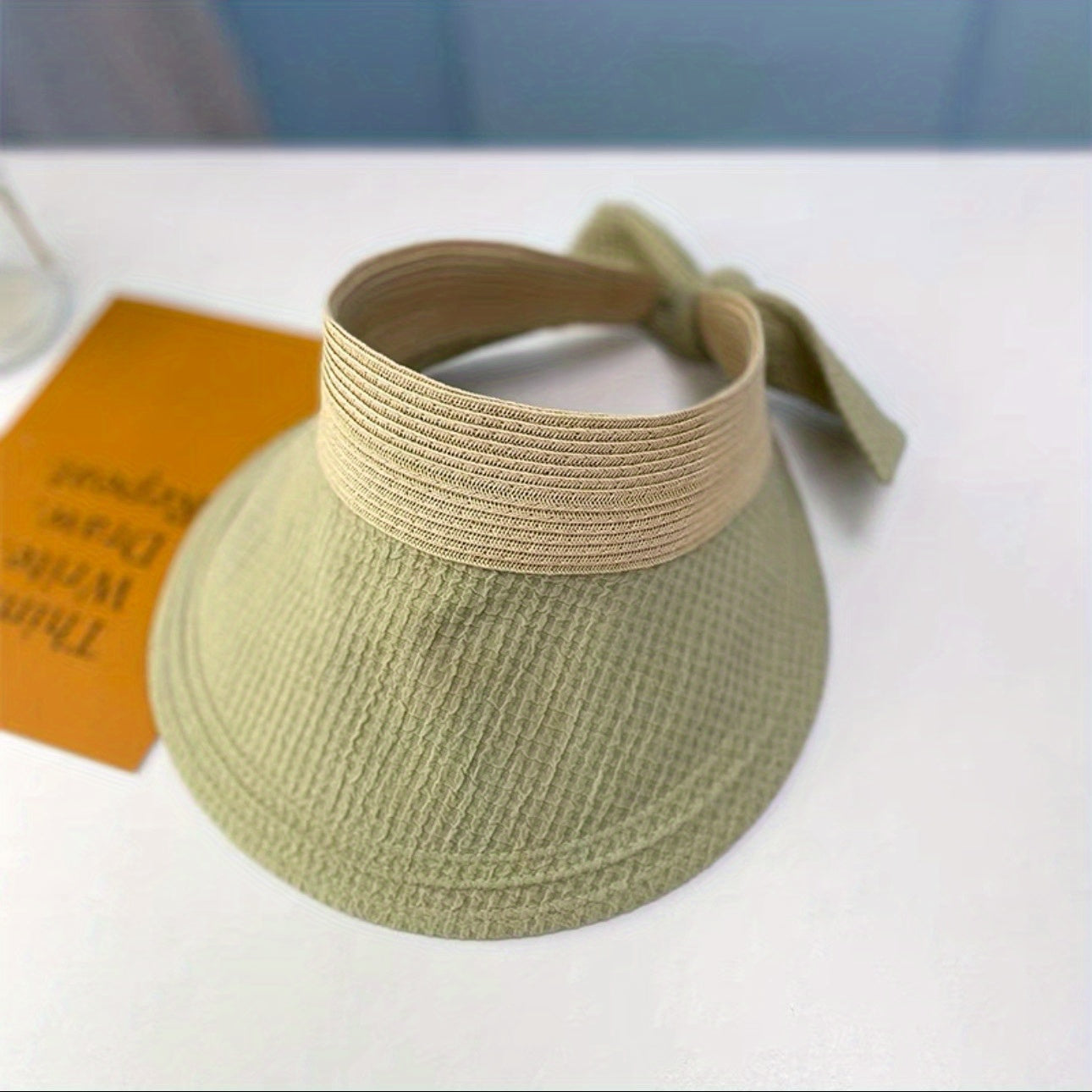 Embossed Visor Hat Wide Brim UV Protection Beach Hat