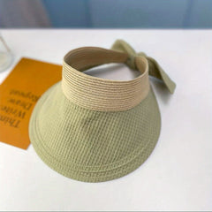 Embossed Visor Hat Wide Brim UV Protection Beach Hat