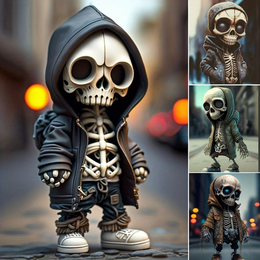 Halloween Skeleton Dwarf Statue Resin Ornaments Interesting Holiday Decorations