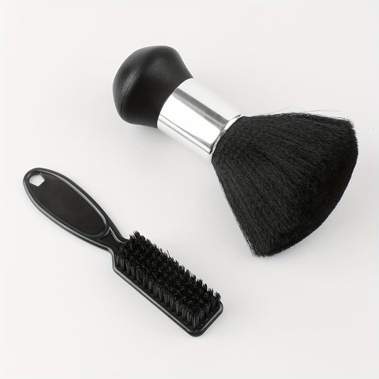 2pcs Broken Hair Sweep Brush Set for Barber Salon Uses