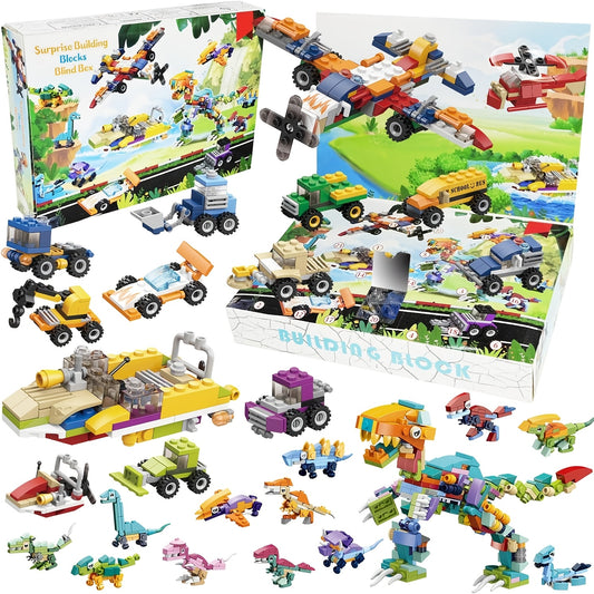 Dino Building Blocks 24 Grids Set Dinosaur Toy 24 Days Countdown