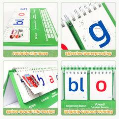 Phonics Games for CVCC And CCVC Words Spiral Bound Educational Tool