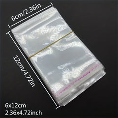 200pcs Transparent Self-adhesive Bags for Candy Chocolate Packaging