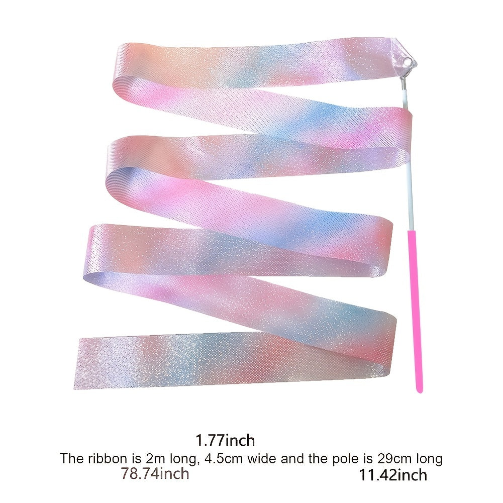Glitter Dance Ribbon for Rhythmic Gymnastics and Ballet