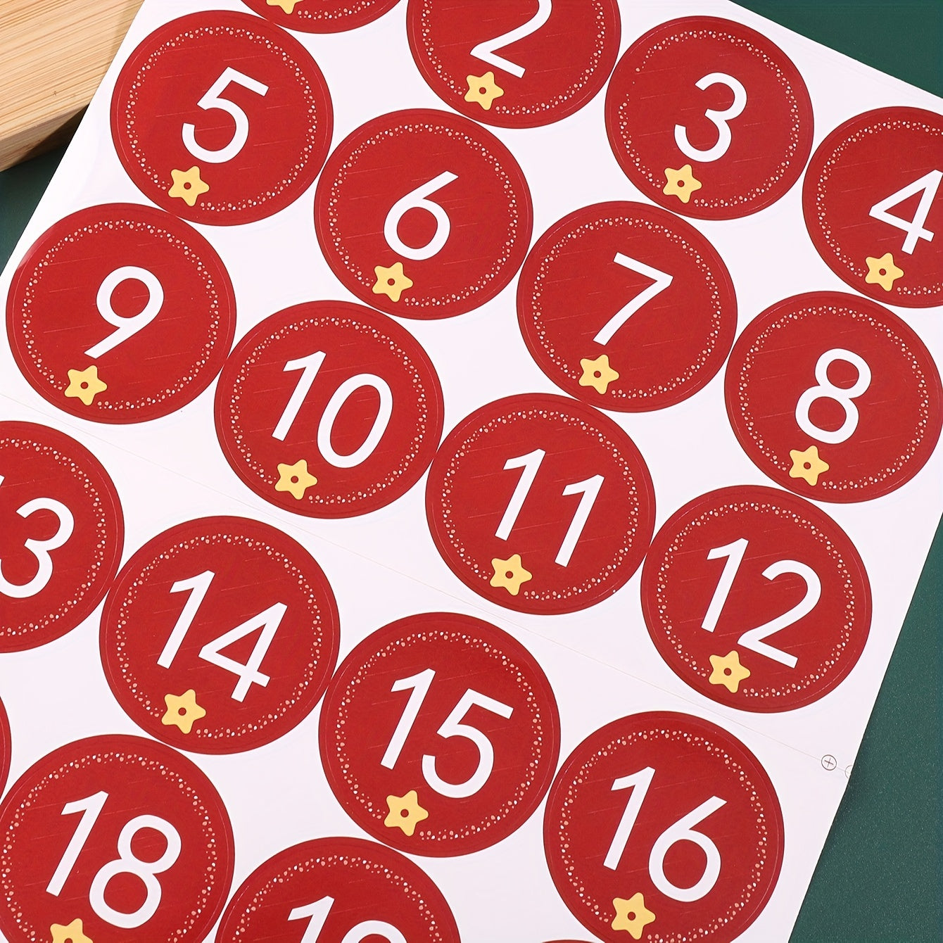 Christmas Number Countdown Stickers Set