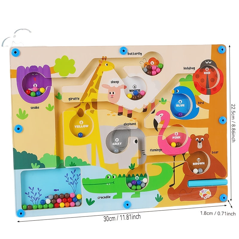 Magnetic Bead Walking Game Traffic Maze Toy Colorful Educational Gift