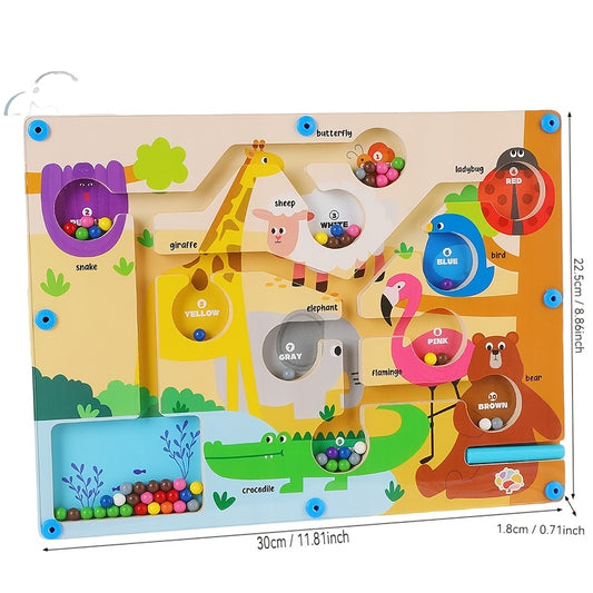 Magnetic Bead Walking Game Traffic Maze Toy Colorful Educational Gift