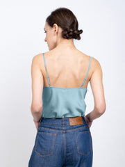Solid Crew Neck Cami Top Sleeveless Casual Summer Top