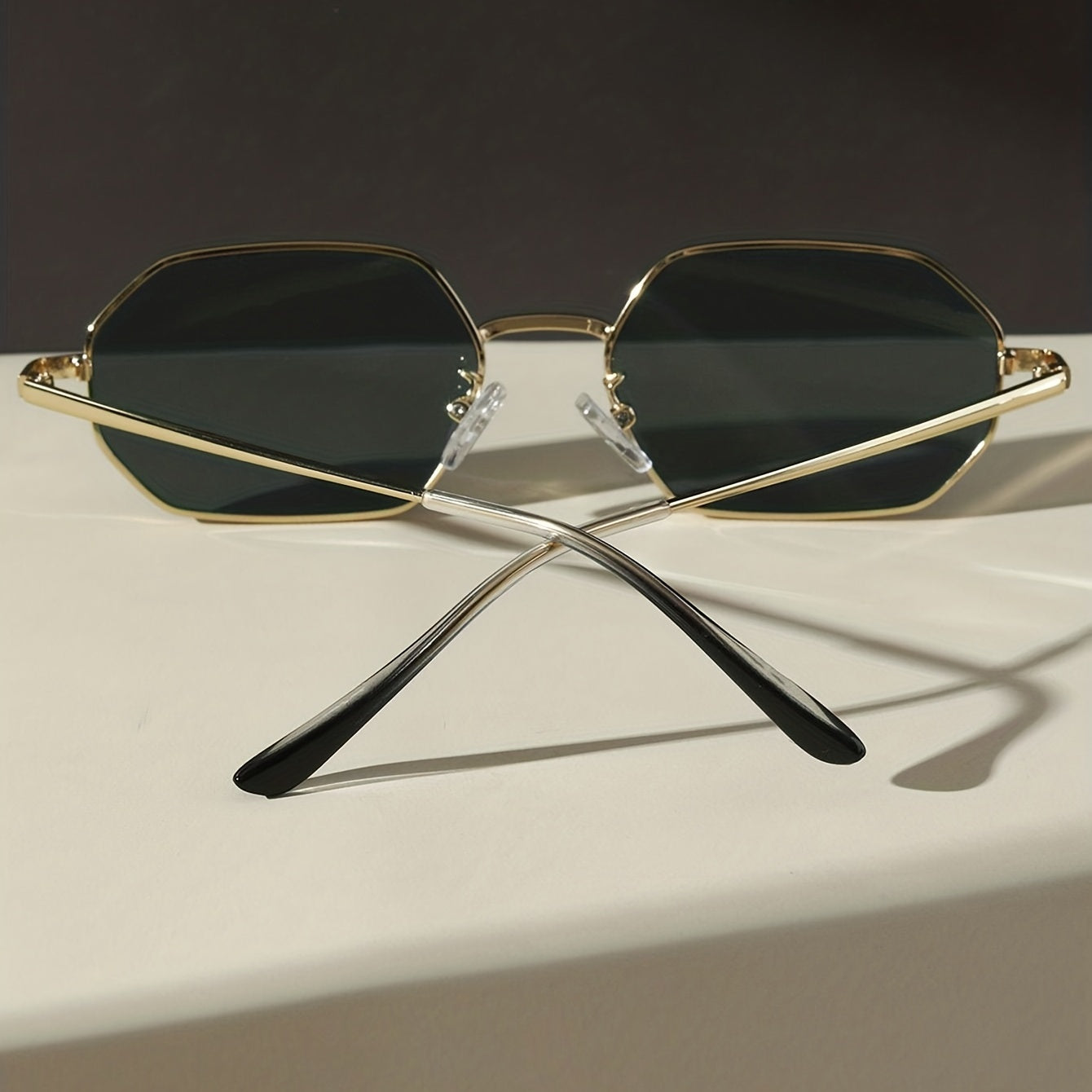 Geometric Metal Frame Sunglasses Vintage Outdoor UV400