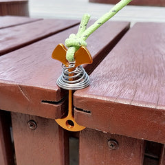 2PCS Spring Fishbone Ground Nails for Camping Tent Canopy