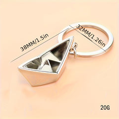 Sailing Paper Boat Keychain Key Rings Backpack Decor