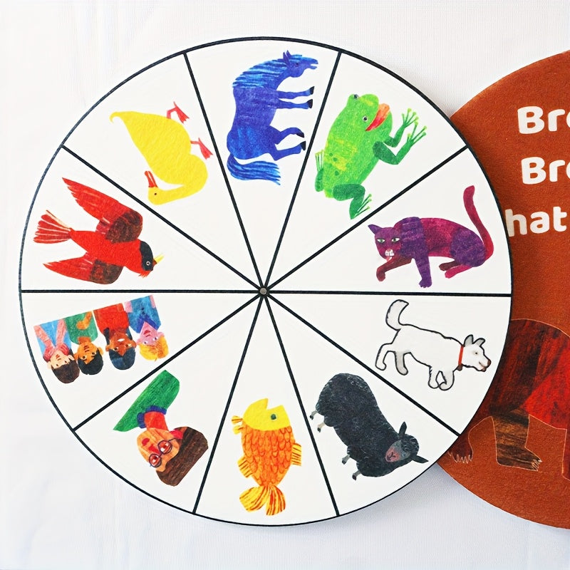 Double Layer Felt Turntable Brown Bear Brown Bear Interactive Picture Book Game