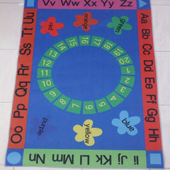 Kids Area Rug Play Mat Round Alphabet Educational Learning Carpet