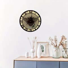 LED Lights Wooden Home Decoration Wall Clock