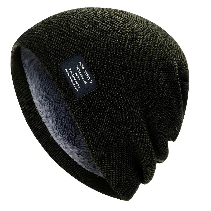 Stay Warm This Winter Knit Hats with Plus Velvet