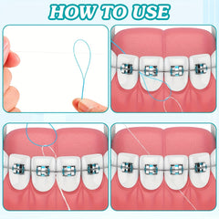 70 Dental Floss Threaders for Braces Bridges Implants