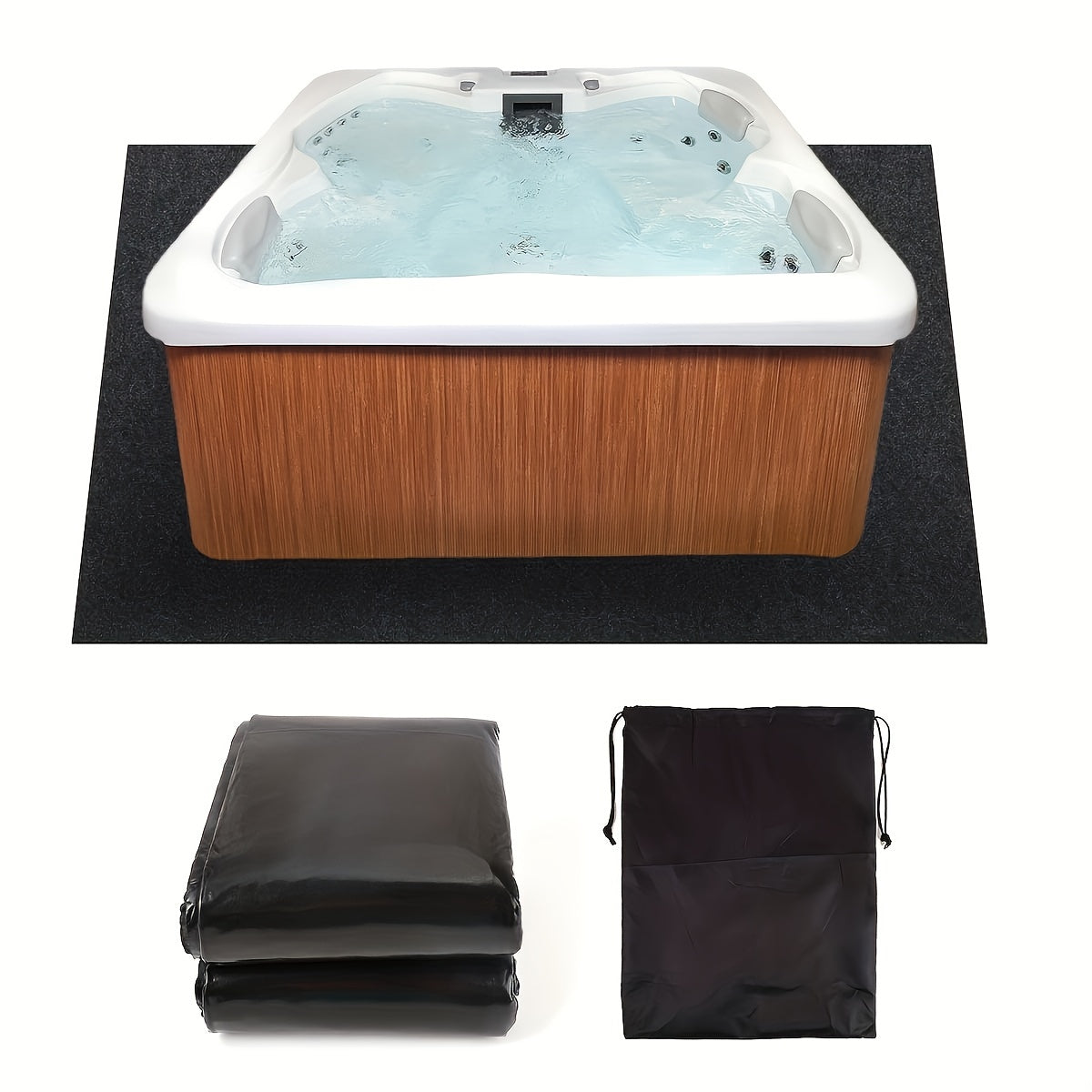 203 X 203 Hot Tub Mat Outdoor Indoor Above Ground Pool Protector