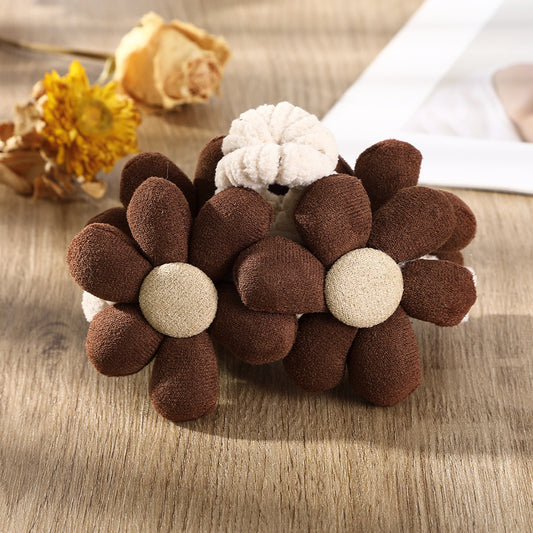 Floral Flannel Hair Jaw Clip Strong Hold Grip for Thick Hair