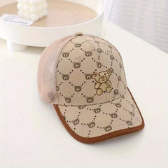 Kids' Embroidered Bear Baseball Cap Visor