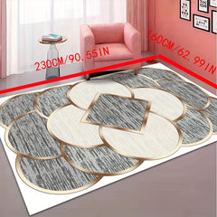 Geometric Area Rug Soft Non Slip TPR Base Carpet Machine Washable