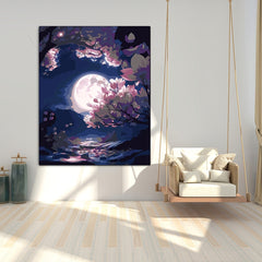 Bright Moon Paint by Numbers Kit Acrylic Digital Painting on Canvas