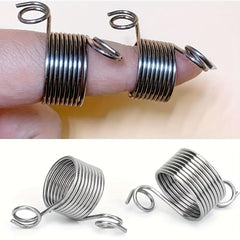 Crochet Ring Finger Yarn Guide Stainless Steel Adjustable Knitting Loop