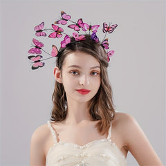 3D Butterfly Headband Crown Tea Party Halloween Accessory for Girls