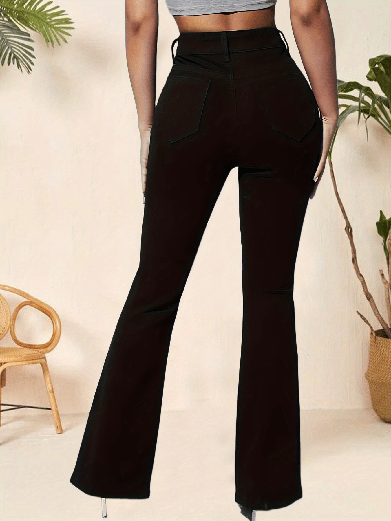 High Waist Flare Jeans Women's Denim Bell Bottom Jeans