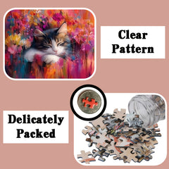 750pcs Test Tube Puzzle Jigsaw Cats Series Home Decor